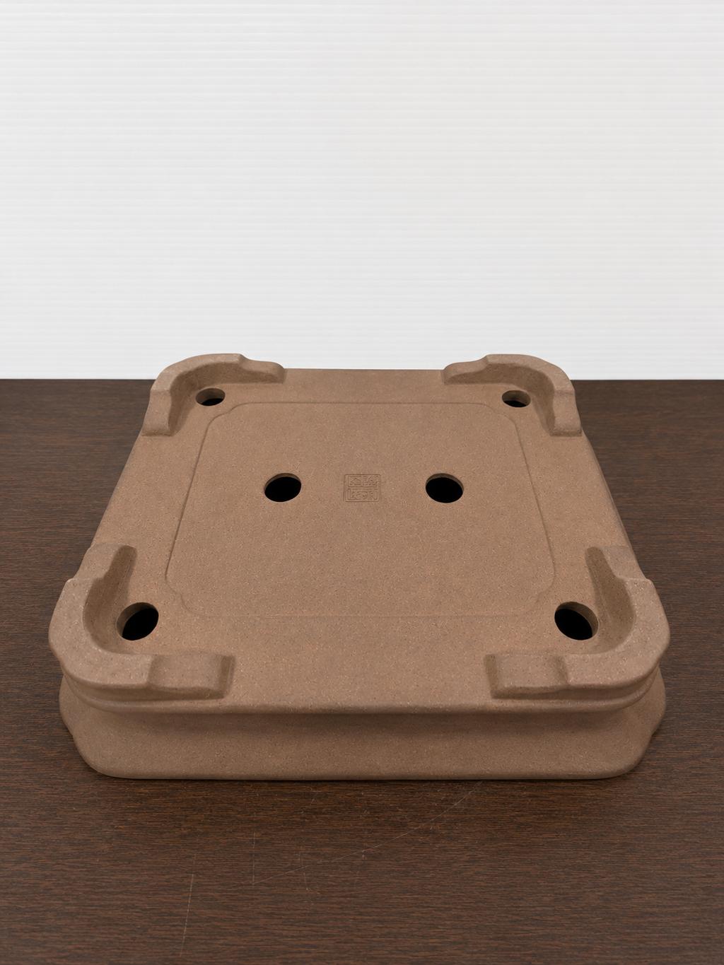 Japanese Keizan Unglazed Rectangle Bonsai Pot