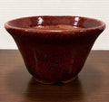 Koyo Japanese Bonsai Pot – Flared Round Red Glaze