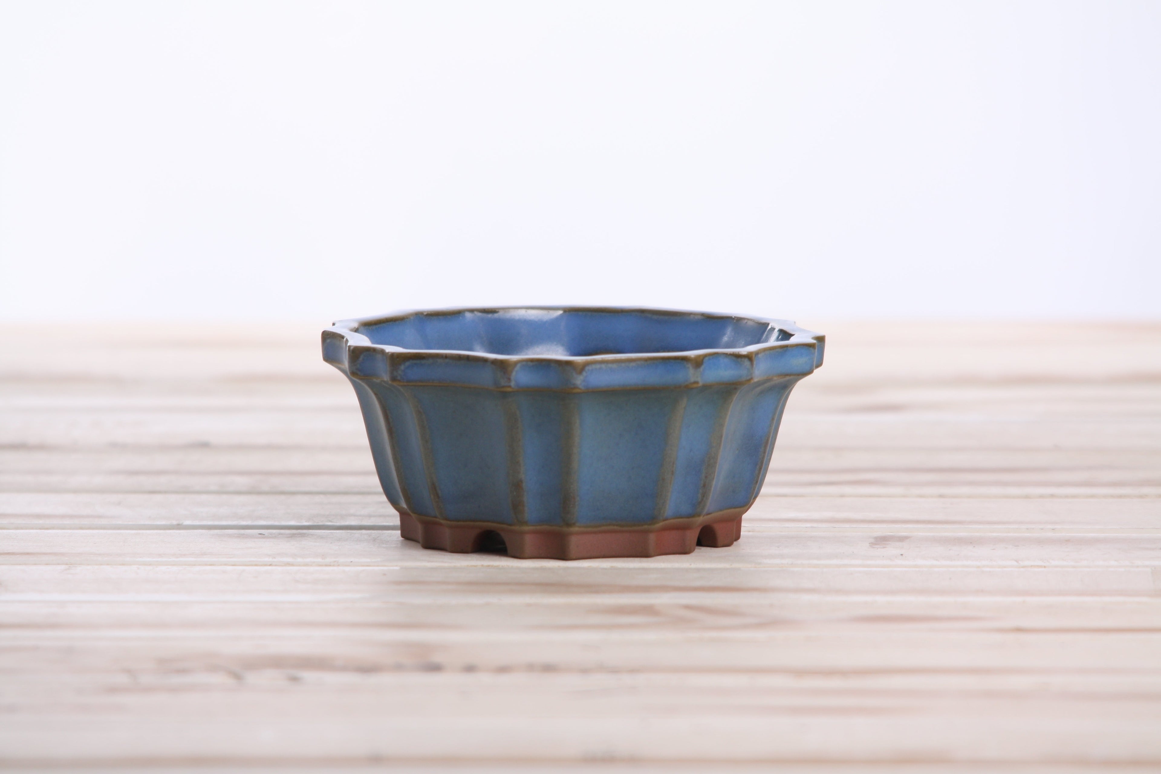 Willow Bonsai Ceramics Flower Design Bonsai Pot 4.5 Inch – Elegant Ceramic Bonsai & Succulent Planter, High‑Fired Frost‑Proof Stoneware with Drainage & Wiring Holes, Handmade in USA (Peacock 2023)