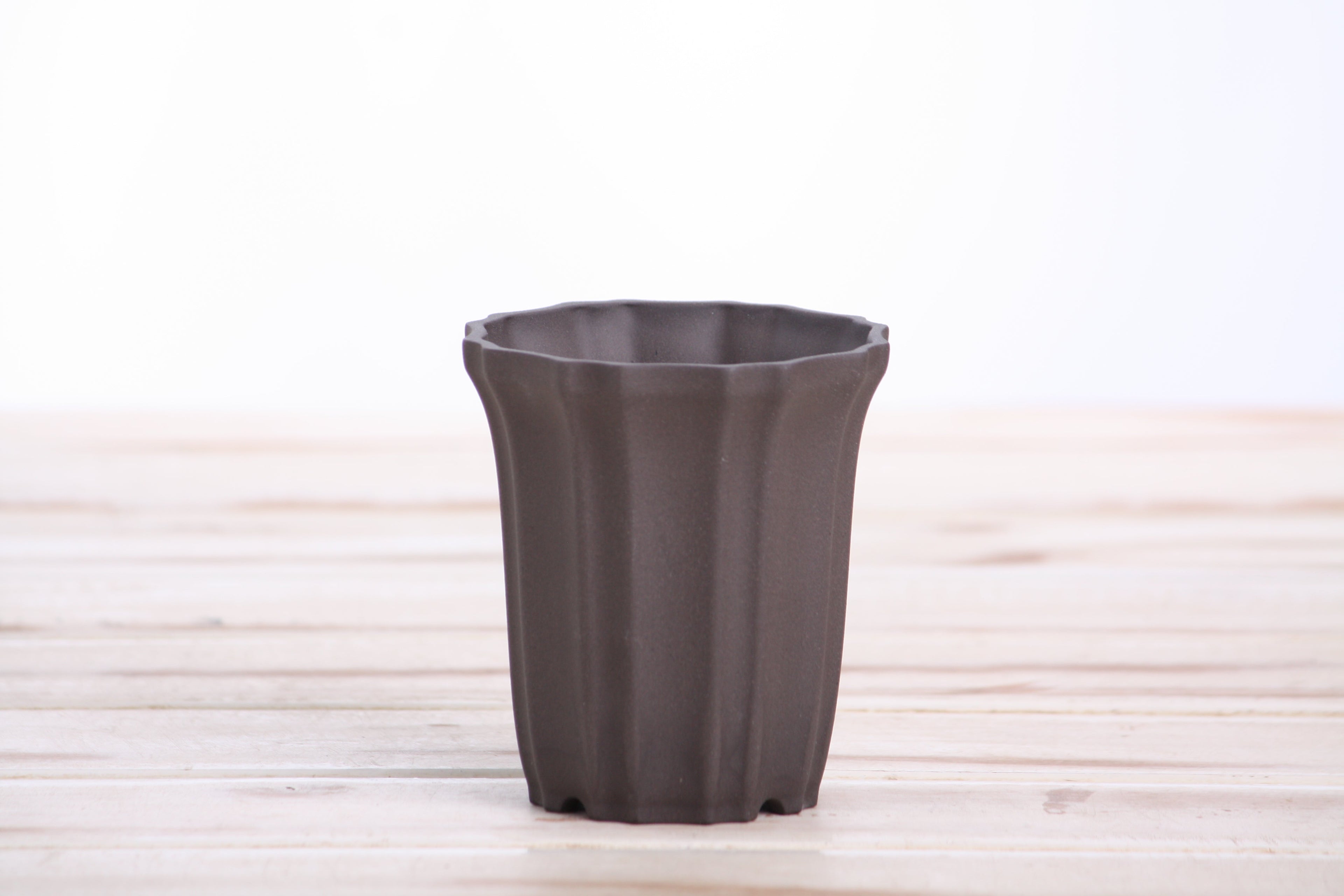 Willow Bonsai Ceramics Flower Design Cascade Bonsai Pot 3 Inch – Elegant Tall Ceramic Bonsai & Succulent Planter, High‑Fired Frost‑Proof Stoneware with Drainage & Wiring Holes, Handmade in USA (Unglazed Black)
