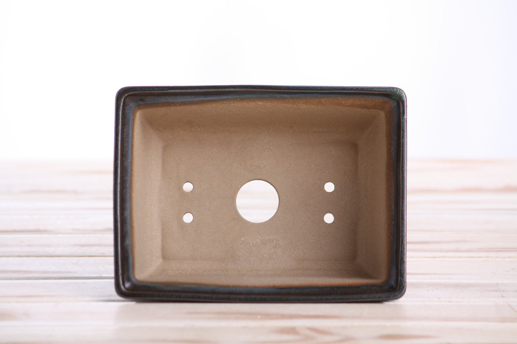 Willow Bonsai Ceramics Rectangle Deep Bonsai Pot 6 Inch – Higher‑Profile Rectangular Ceramic Bonsai & Succulent Planter with Accentuated Rim, High‑Fired Frost‑Proof Stoneware, Handmade in USA (Avocado)