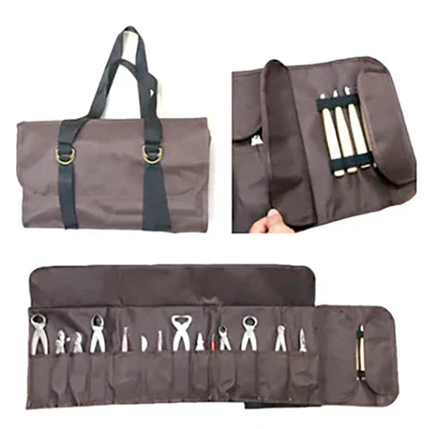 Cordura Extra Large Bonsai Tool Roll — 15 Pockets + 4 Extra Slots